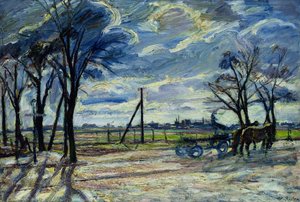 春の郊外の風景 作： Waldemar Rosler